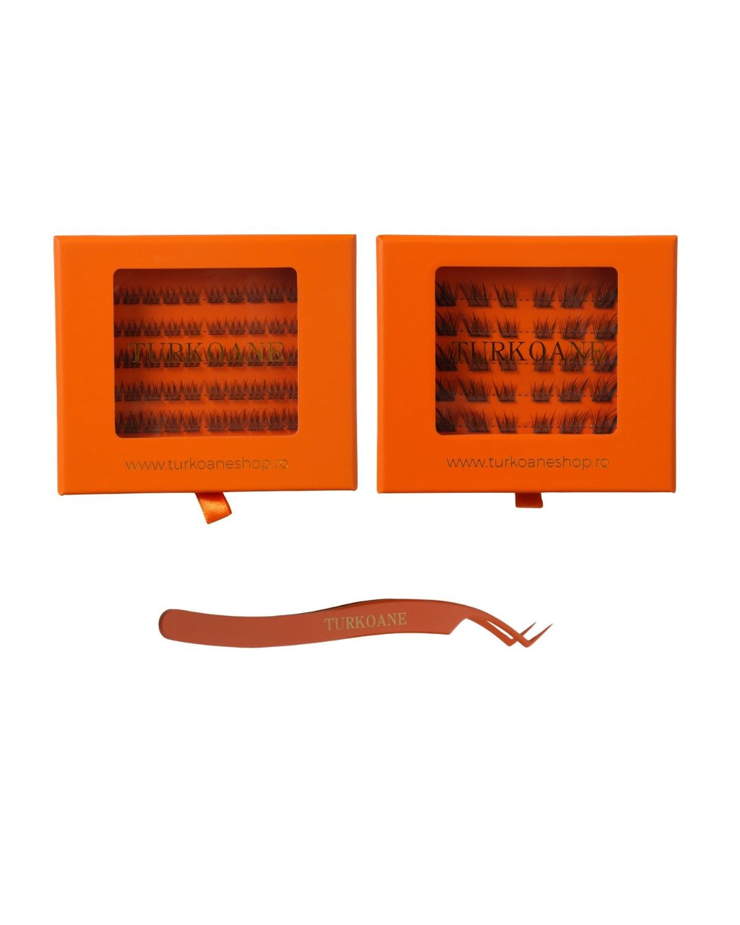 Set Duo gene false smocuri autoadezive Insta Lash Turkoane Mini Natural, Foxy si penseta pentru aplicarea genelor