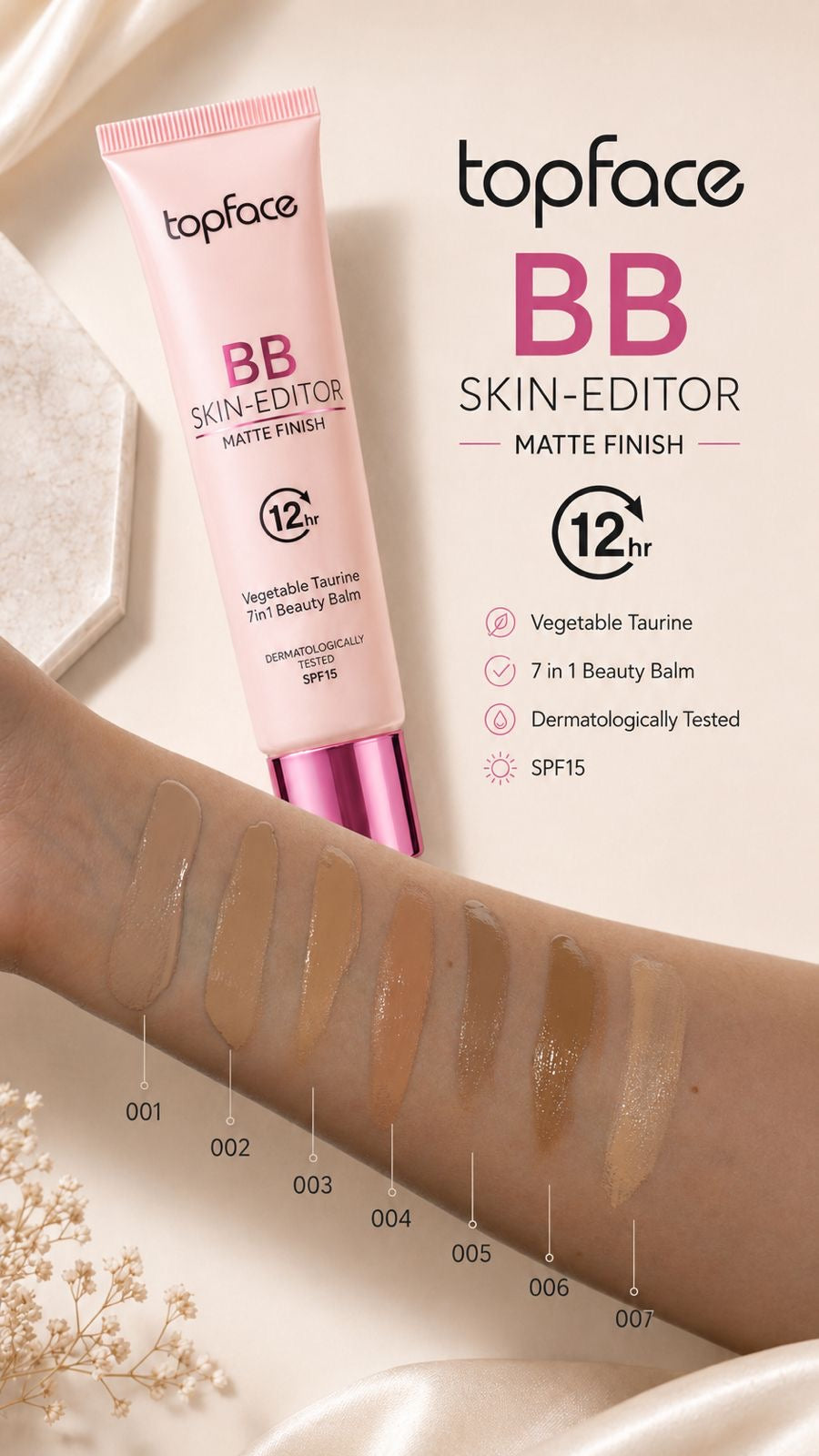 BB Cream Skin Editor Matte Finish TopFace