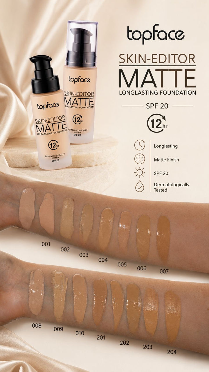 Fond de ten Skin Editor Matte Longlasting TopFace