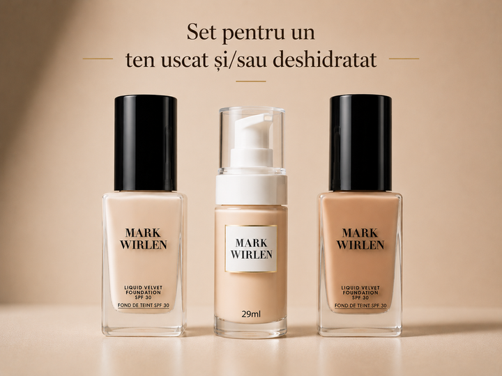 Set cu baza de machiaj Hydra Glow si fond de ten Velvet Mark Wirlen