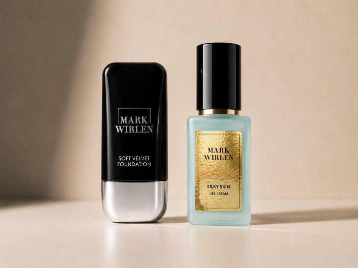 Set cu baza de machiaj Silky Skin si fond de ten Soft Velvet Mark Wirlen