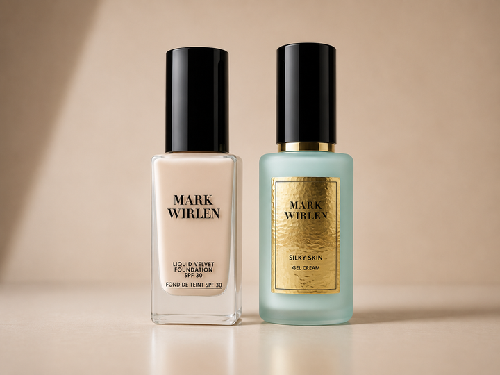 Set cu baza de machiaj Silky Skin si fond de ten Velvet Mark Wirlen