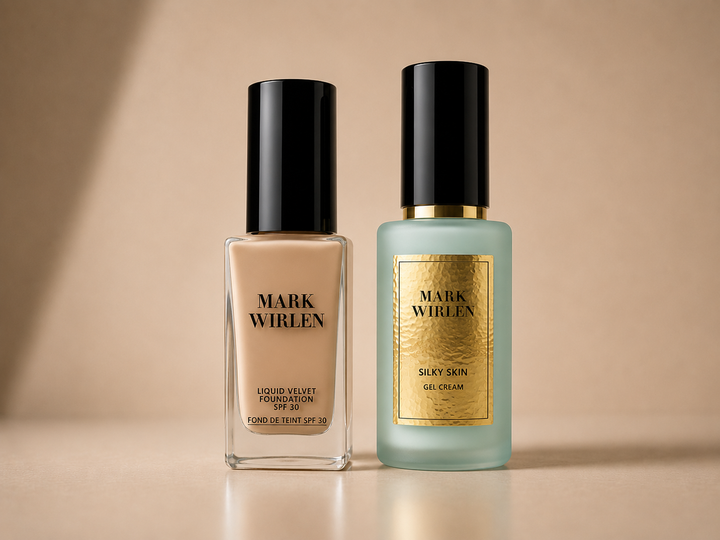 Set cu baza de machiaj Silky Skin si fond de ten Velvet Mark Wirlen