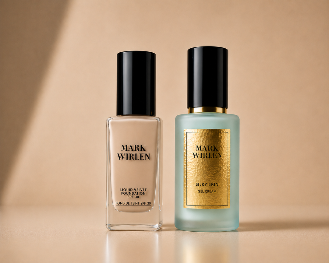 Set cu baza de machiaj Silky Skin si fond de ten Velvet Mark Wirlen