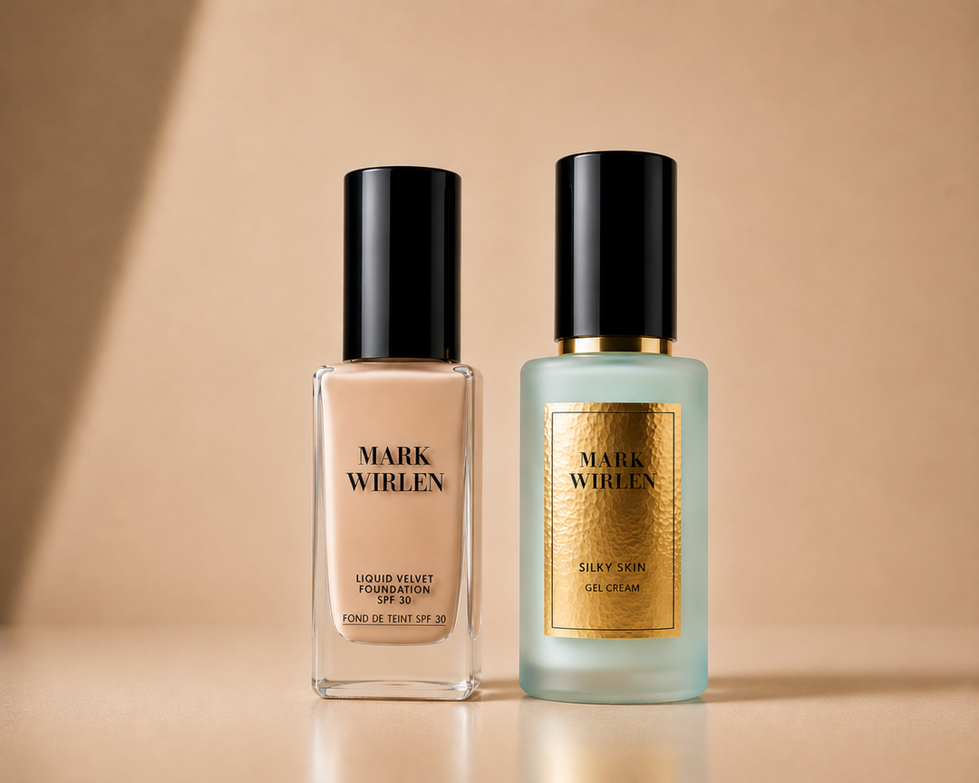 Set cu baza de machiaj Silky Skin si fond de ten Velvet Mark Wirlen