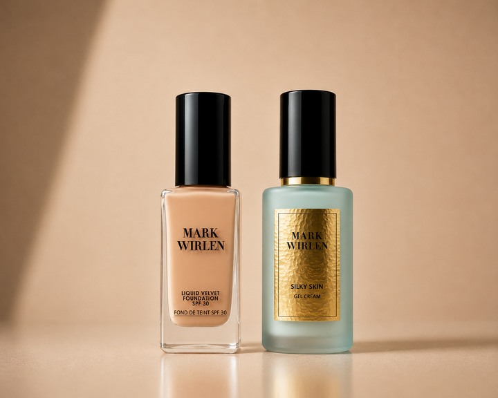 Set cu baza de machiaj Silky Skin si fond de ten Velvet Mark Wirlen