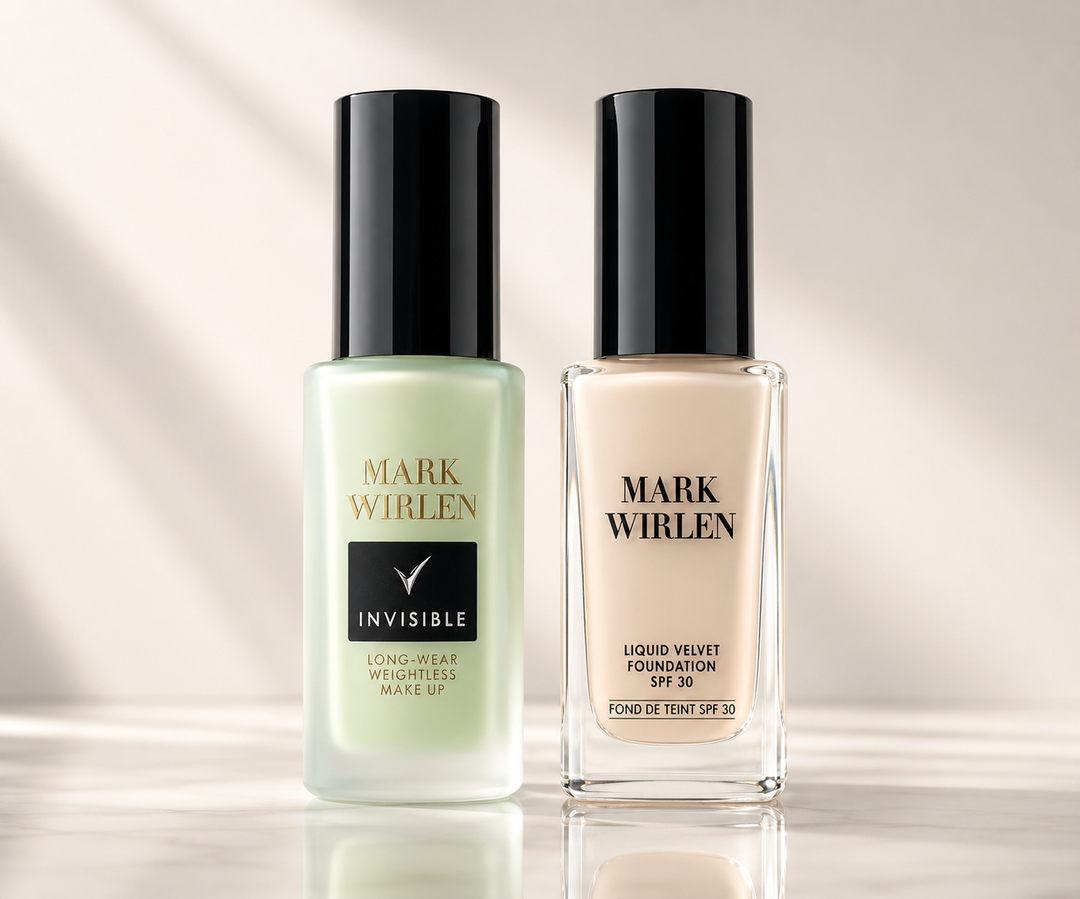 Set cu baza de machiaj Invisble Skin si fond de ten Velvet Mark Wirlen