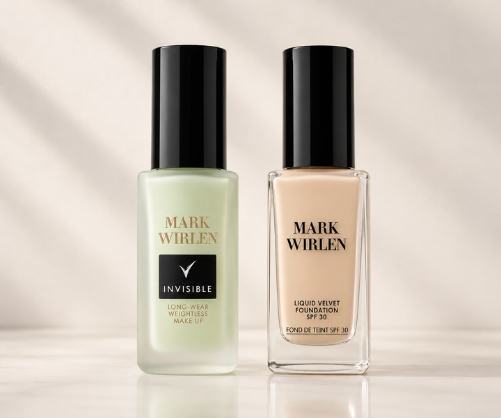 Set cu baza de machiaj Invisble Skin si fond de ten Velvet Mark Wirlen