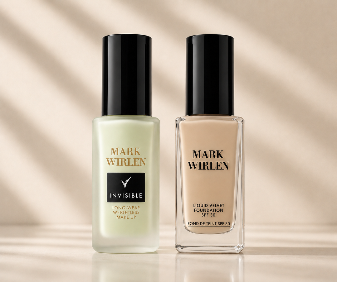 Set cu baza de machiaj Invisble Skin si fond de ten Velvet Mark Wirlen