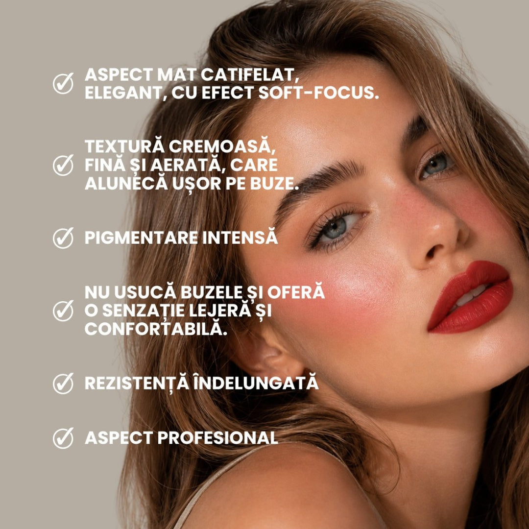 Ruj cremos cu efect catifelat PROHD Velvet Kiss 3g TopFace