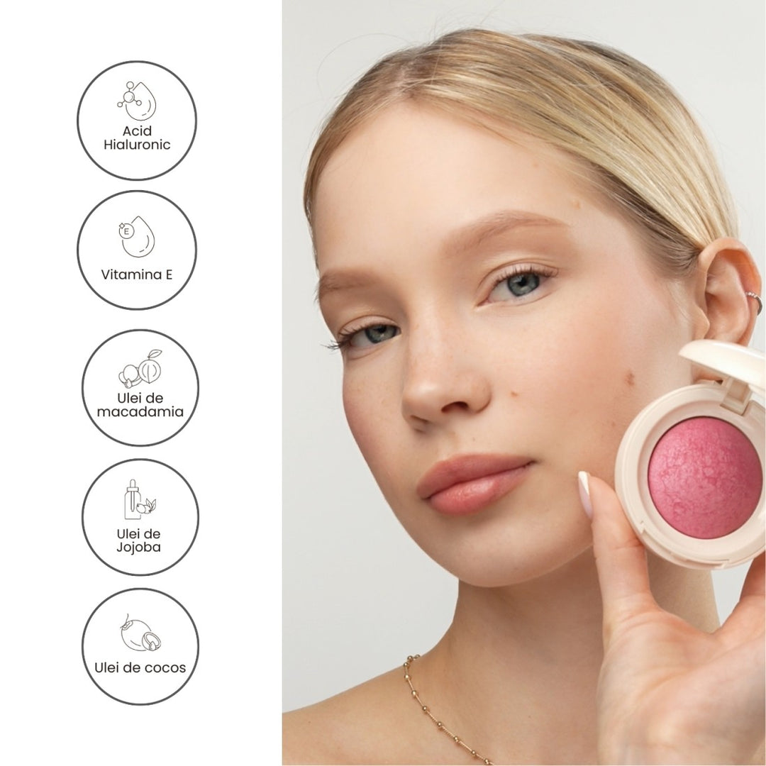 Fard de obraz Natural Glow Baked Blush PROHD TopFace
