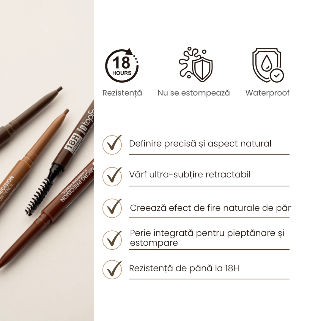 Creion de sprancene PRO Micro Precision TopFace