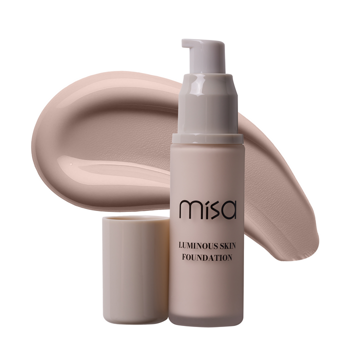 Set fond de ten Luminous Skin MISA cu buretel Green Beauty Blender Turkoane