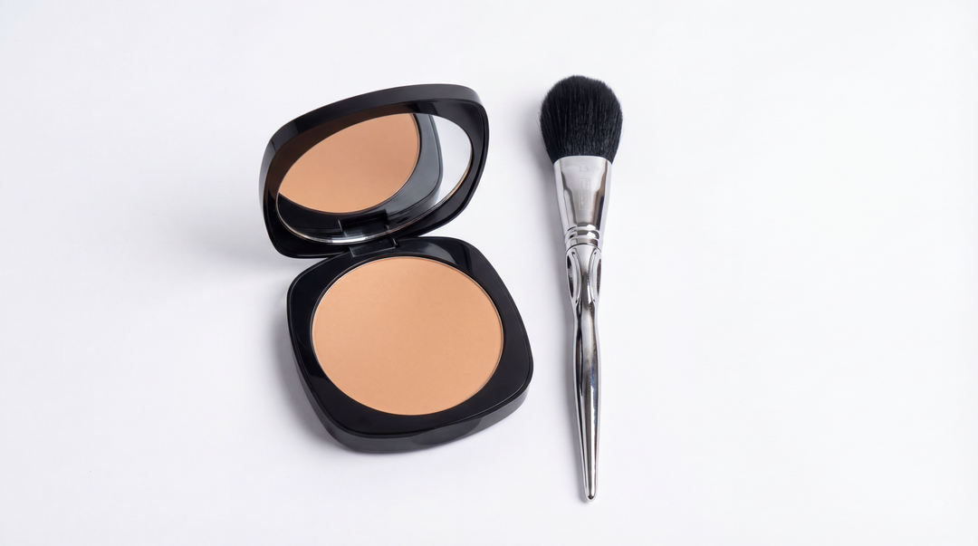 Set pudra compacta de fixare Paris Berlin si pensula VIP 13