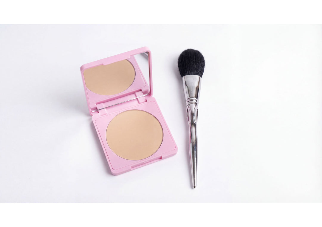 Set pudra compacta de fixare Paris Berlin si pensula VIP 13