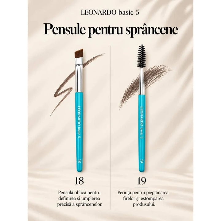 Set 19 pensule machiaj Leonardo Basic 5