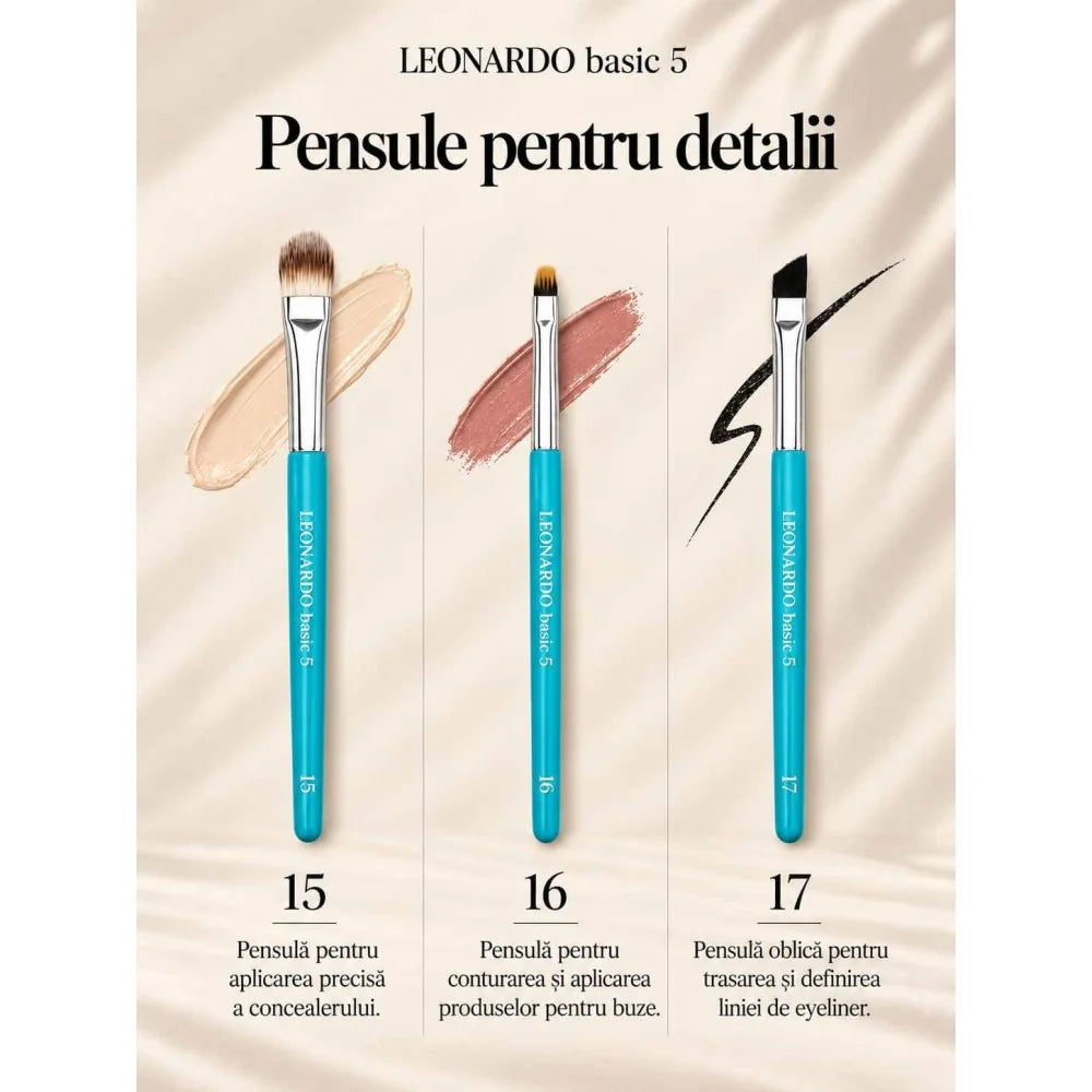 Set 19 pensule machiaj Leonardo Basic 5