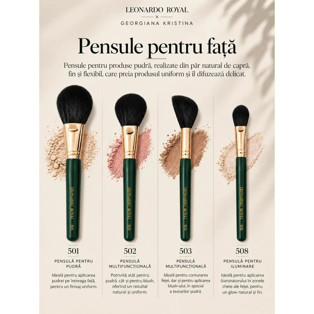 Set 16 pensule machiaj Leonardo Royal